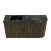 Mondiaz JOYA-DLUX Meuble de salle de bains 81,6cm - arrondi droit couleur Shadow - Vasque FAYE position Gauche 1 trou de robinet couleur Lava SW1422856