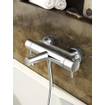 Hotbath Buddy Mitigeur de baignoire - thermostatique - avec bec - nickel brossé SW11345