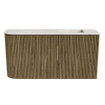 Mondiaz JOYA-DLUX 81.6cm toiletmeubel - ronding links kleur Dusk - Wastafel FAYE positie Rechts Zonder kraangat kleur Ostra. SW1423410