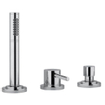 Hotbath Buddy badmengkraan badrandcombinatie 3gats B075 geborsteld nikkel SW11288