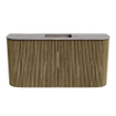Mondiaz JOYA-DLUX 83.2cm meuble de salle de bains - arrondis gauche et droite couleur Dusk - Vasque FAYE position Milieu Sans trou de robinet couleur Oza SW1426023