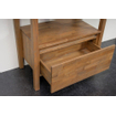 Saniclass Natural Wood Set de meubles 80cm Grey Oak avec lavabo en pierre naturelle Black Spirit 1 trou pour robinetterie sans miroir SW9155