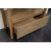 BRAUER Natural Wood Set de meubles 80cm Grey Oak avec lavabo en pierre naturelle Black Spirit 1 trou pour robinetterie sans miroir SW9155