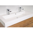 Saniclass Florence lavabo pour meuble 100cm 1 lavabo 2 trous polybéton blanc SW3162