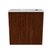 Mondiaz JOYA-DLUX 40cm toiletmeubel - kleur Ruby - Wastafel FAYE positie Rechts Zonder kraangat kleur Opalo. SW1423680