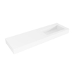 Mondiaz ZINK Talc Lavabo suspendu - 150cm - lavabo à droite - bord 12cm - Solid Surface Talc SW424871