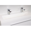 Saniclass Smallline meuble 100cm Blanc brillant 2 trous pour robinetterie SW8246