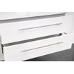 BRAUER Smallline meuble 100cm Blanc brillant 2 trous pour robinetterie SW8246