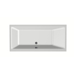 Xenz Kristal baignoire encastrable - 160x75cm - avec trop-plein - sans bonde - Acrylique Blanc SW378395