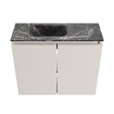 MONDIAZ TURE-DLUX Meuble toilette - 60cm - Linen - EDEN - vasque Lava - position gauche - 1 trou de robinet SW1103842