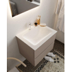 Mondiaz VICA ensemble de meuble de salle de bain - 60cm - meuble sous-vasque fumée - 2 tiroirs - lavabo nuage milieu - 1 trou de robinet - version XL 60cm haut SW1089759