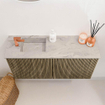 Mondiaz JOYA-DLUX Meuble de salle de bains 80cm - couleur Dusk - Vasque FAYE position Gauche 1 trou de robinet couleur Glace. SW1423148
