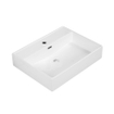 Saniclass Levina Meuble lavabo - 80.5x47x12cm - trop-plein - 1 lavabo - 1 trou de robinet - céramique - blanc brillant SW1382543