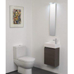 INK Contra Lavabo WC gauche carré 40x22x10cm avec trou de robinet composite blanc brillant SB3403020
