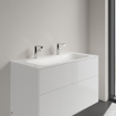 Villeroy & Boch Finion lavabo meuble - avec 2 trous de robinet 100x50cm - Ceramic+ sans trop-plein stone white SW209574