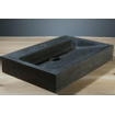 Forzalaqua Palermo lavabo 60x40x9cm Rectangulaire 1 trou de robinet Pierre naturelle Granit adouci FO100036