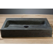 Forzalaqua Palermo lavabo 60x40x9cm Rectangulaire 0 trous de robinet Pierre naturelle Granit adouci FO100070