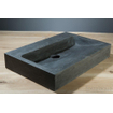 Forzalaqua Palermo lavabo 60x40x9cm Rectangulaire 0 trous de robinet Pierre naturelle Granit adouci FO100070