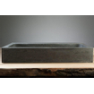 Forzalaqua Palermo lavabo 60x40x9cm Rectangulaire 0 trous de robinet Pierre naturelle Granit adouci FO100070