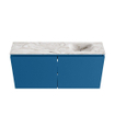 MONDIAZ TURE-DLUX Meuble WC 100 cm Jeans. Lavabo EDEN Glace position droite. Avec 1 trou de robinet. SW1103329