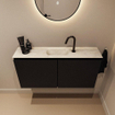 MONDIAZ TURE-DLUX Meuble toilette - 100cm - Urban - EDEN - vasque Ostra - position centrale - 1 trou de robinet SW1104779