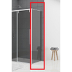 Van Rijn Products ST06 Wand - 98.5x200cm - rookglas - dikte 8mm - tbv hoekcabine - chroom SW492833