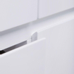 BRAUER New Future Meuble sous-lavabo 160x55x45.5cm avec 4 tiroirs sans poignées 2 trous de siphon Blanc brillant SW208962