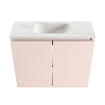 MONDIAZ TURE-DLUX Meuble toilette - 60cm - Rosee - EDEN - vasque Ostra - position centrale - sans trou de robinet SW1105020