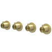 IVY Tribe Partie de finition - pour thermostat encastrable - 3 robinets d'arrêt - symétrie - rosaces rondes - inox 316 - Or mat brossé PVD SW1030924