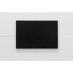 QeramiQ Dely Toiletset - 36.3x51.7cm - diepspoel - rimless - Geberit UP320 inbouwreservoir - softclose toiletzitting - mat zwarte bedieningsplaat - ronde knoppen - wit mat SW804601