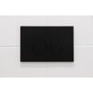 Toiletset QeramiQ Dely Swirl - 36,3x51,7cm - réservoir encastré Geberit UP320 - assise de 35mm - plaque de déclenchement noire mate - boutons ronds - noir mat SW1413305