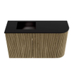 Mondiaz JOYA Meuble de salle de bains 71,6cm - arrondi droit couleur Dusk - Vasque FAYE position Gauche Sans trou de robinet couleur Urban SW1421685