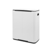 Brabantia Bo Poubelle à pédale - 60 litres - seau intérieur en plastique - blanc SW1117451