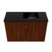 Mondiaz JOYA 60cm toiletmeubel - kleur Ruby - Wastafel FAYE positie Rechts 1 kraangat kleur Urban. SW1421804