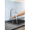 Grohe Start Loop Keukenkraan - 1-gats - hoge draaibare uittrekbare uitloop- voorsprong 21.5cm - open greep - chroom SW924749