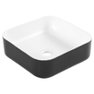 Differnz Nila waskom - 38x38x13cm - keramiek - zwart SW1566366
