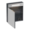 BRAUER 2.0 Armoire de toilette 59x15x70cm avec éclairage intégré avec 1 porte miroir gauche MFC Metal SW720900