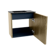 Mondiaz JOYA-DLUX 40cm toiletmeubel - kleur Dusk - Wastafel FAYE positie Links 1 kraangat kleur Lava. SW1423207