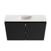 MONDIAZ TURE-DLUX Meuble toilette - 80cm - Urban - EDEN - vasque Ostra - position centrale - sans trou de robinet SW1104677