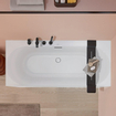 Villeroy & Boch Loop baignoire duo - 180x80cm - rectangulaire/baignoire intérieure ovale - acrylique Stone White mat SW693632