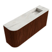 Mondiaz JOYA-DLUX 91.6cm toiletmeubel - ronding links kleur Ruby - Wastafel FAYE positie Rechts Zonder kraangat kleur Ostra. SW1423826