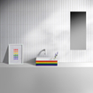 Clou Flush 3 fontaine - 36x18x9cm - céramique - 1 trou de robinet à droite - finition arc-en-ciel brillante (multicolore) SW1108675