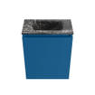 MONDIAZ TURE-DLUX Meuble toilette - 40cm - Jeans - EDEN - vasque Lava - position centrale - sans trou de robinet SW1103819