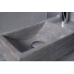 Forzalaqua Venetia lave-mains 40x22x10cm lavabo gauche 1 trou de robinet droit Pierre naturelle Granit adouci FO100074