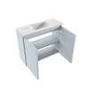 MONDIAZ TURE-DLUX Meuble toilette - 60cm - Clay - EDEN - vasque Ostra - position centrale - 1 trou de robinet SW1104763