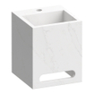 BRAUER Nova Fontein - 25x25x30cm - vrijhangend - blinde ophanging - 1 kraangat - marmerlook - calacatta gold (wit) SW1203329