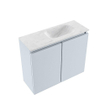 MONDIAZ TURE-DLUX Meuble toilette - 60cm - Clay - EDEN - vasque Opalo - position droite - 1 trou de robinet SW1104251