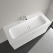 Villeroy & Boch Finion lavabo-plan - 1 trou de robinet 120x50cm - Ceramic+ sans trop-plein stone white SW209580