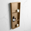 Mondiaz EASY Niche salle de bains - 89.5x8x29.5cm - à encastrer ou à monter - 3 compartiments - Oro | Oro SW1017040