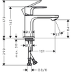 Hansgrohe Rebris E 1-gats wastafelkraan 80 coolstart mat zwart SW796603